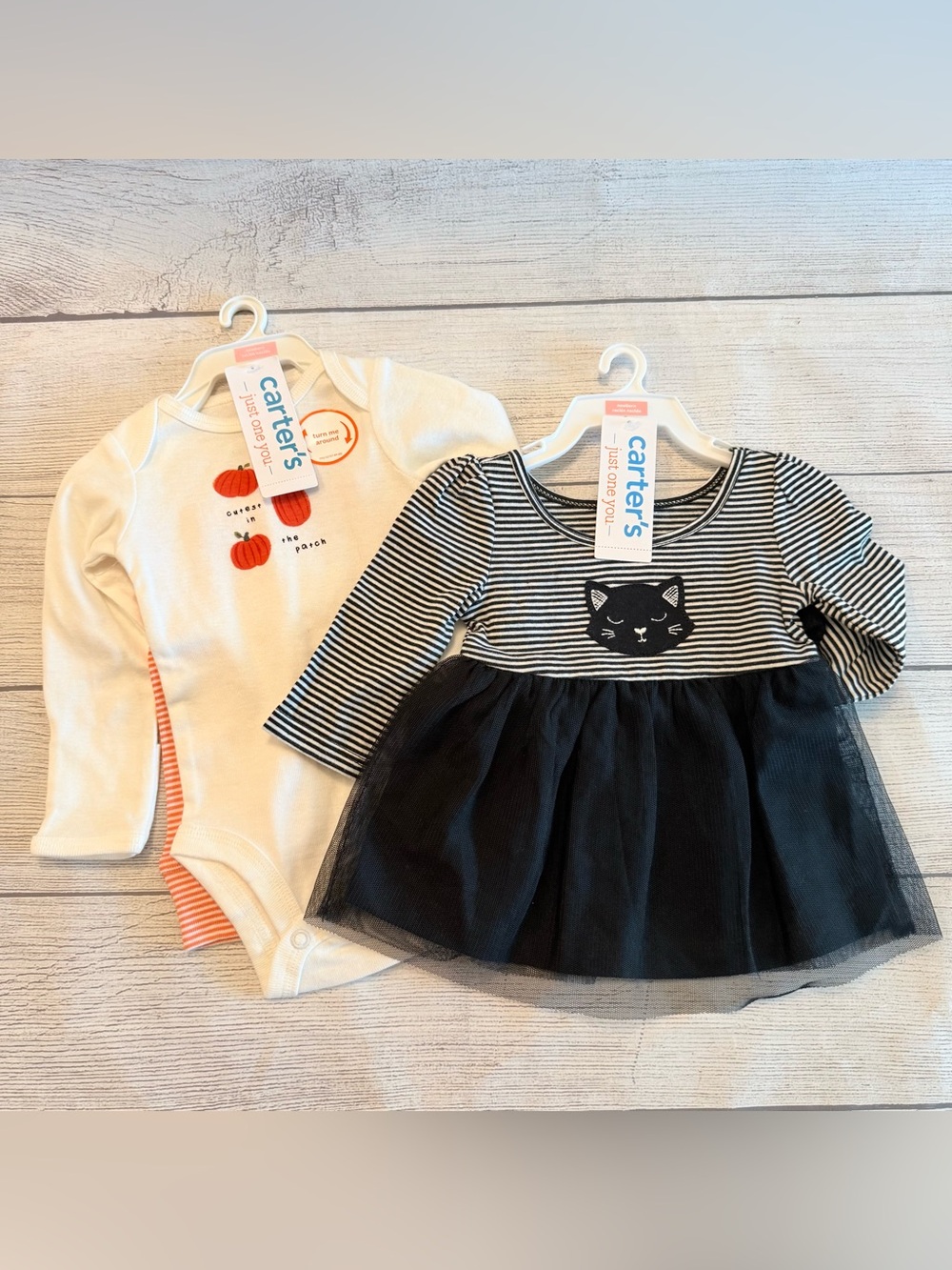 Set of 2 Carter's Cute Halloween/Fall Outfits